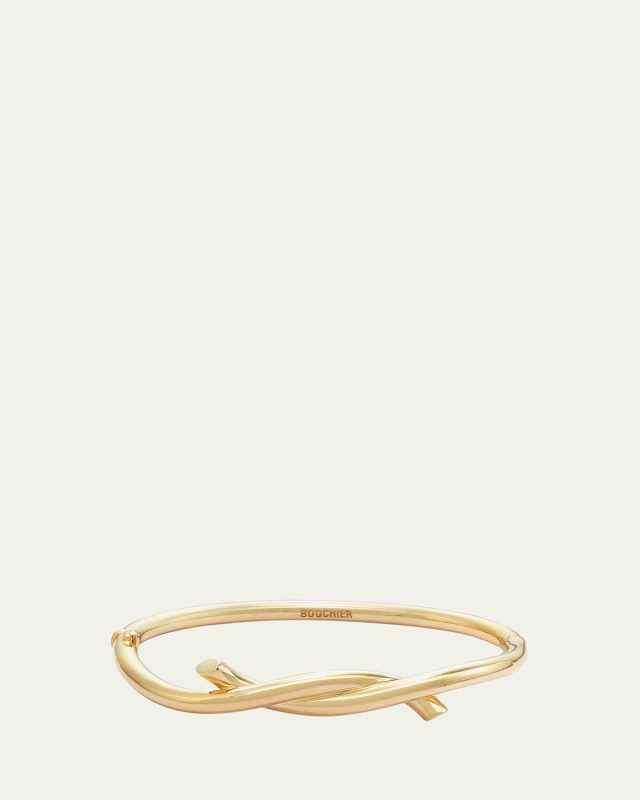 18K Yellow Gold Ties Bangle